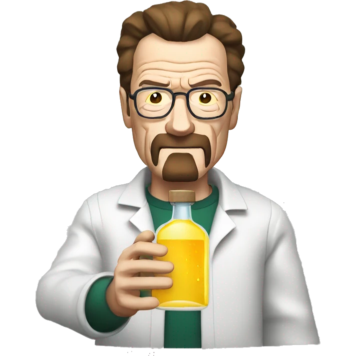 walter white with bottle of vodka in hands emoji