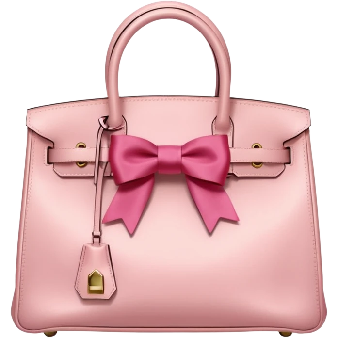 light pink birkin bag with bow emoji