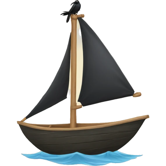 crow in a sailboat emoji