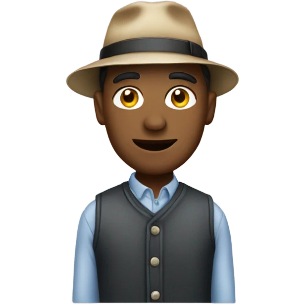 man in hat outdoors emoji