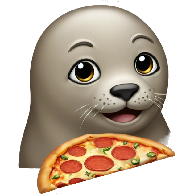 seal with pizza emoji
