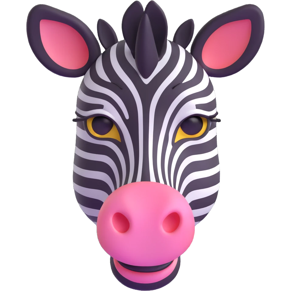zebra's face emoji