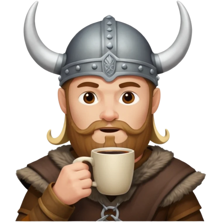 viking man drinking coffee emoji