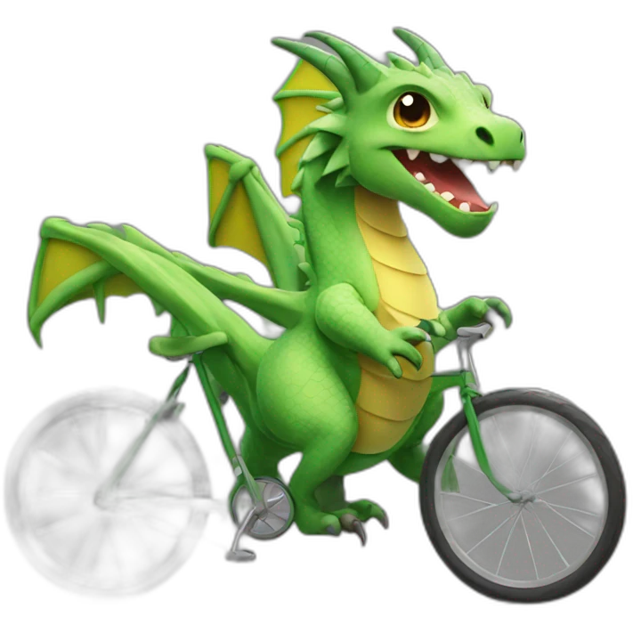 dragon cute bicycle emoji