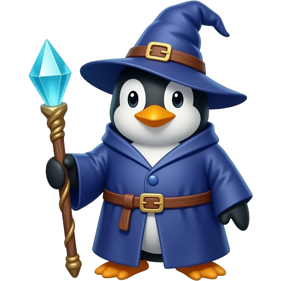 Penguin Wizard emoji