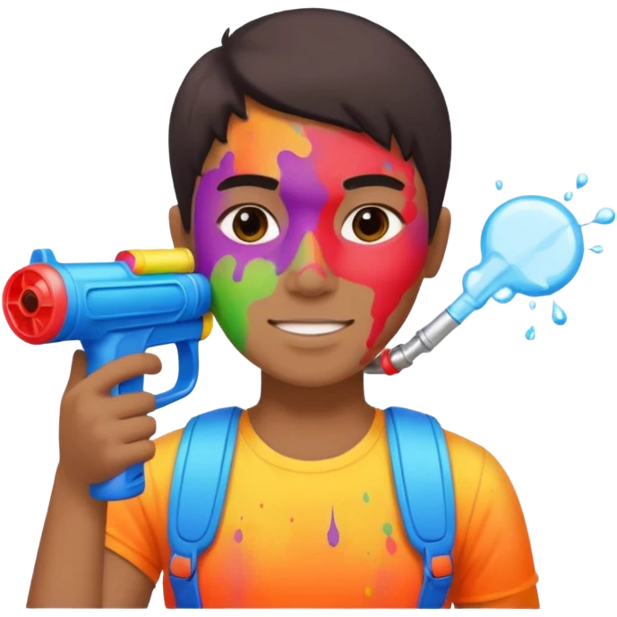 Holi, Water gun, emoji