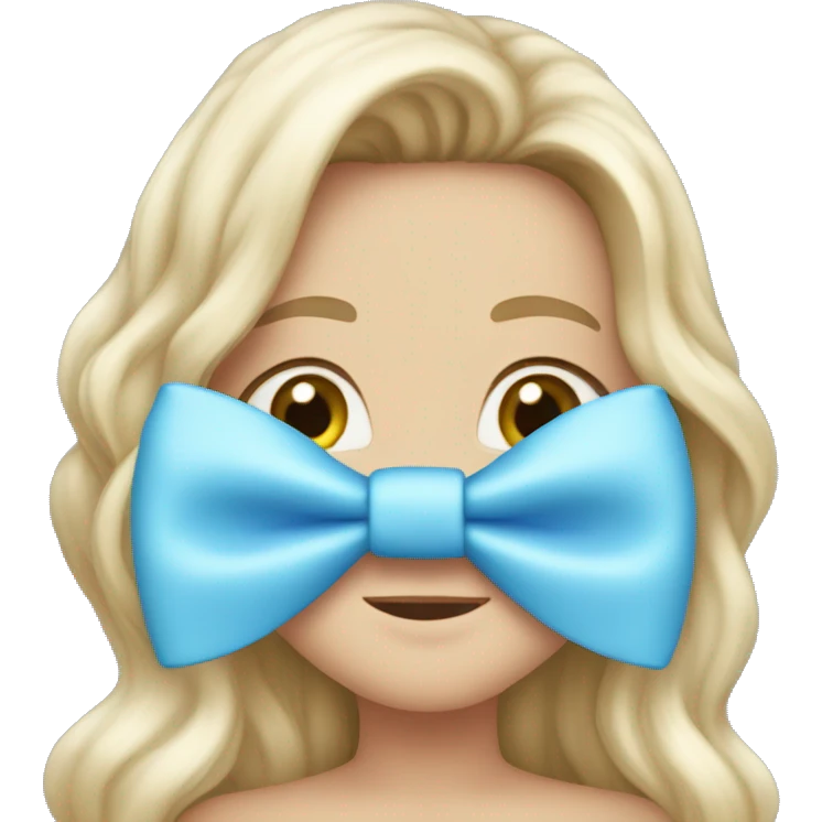 One singular super light blue bow emoji