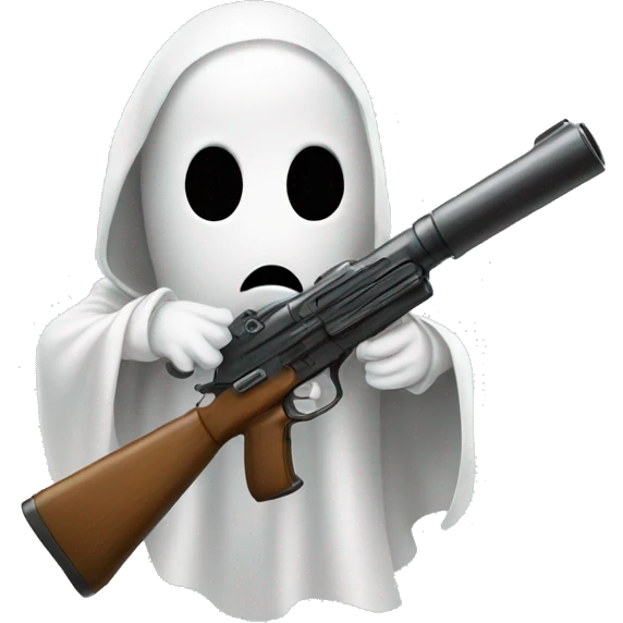 Ghost with gun emoji