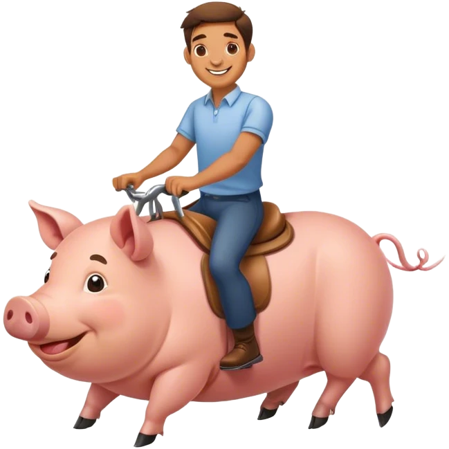 Mourse riding pig emoji