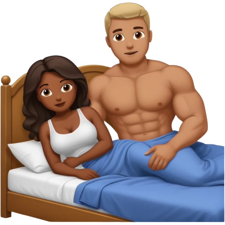 naked man with big dick fucking a big booty women in the bed emoji