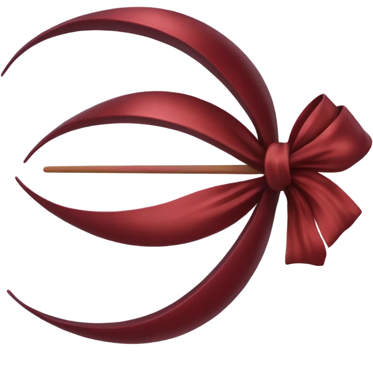Bow in light and dark red colors emoji
