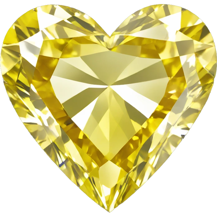Heart shaped 56-carat yellow diamond emoji
