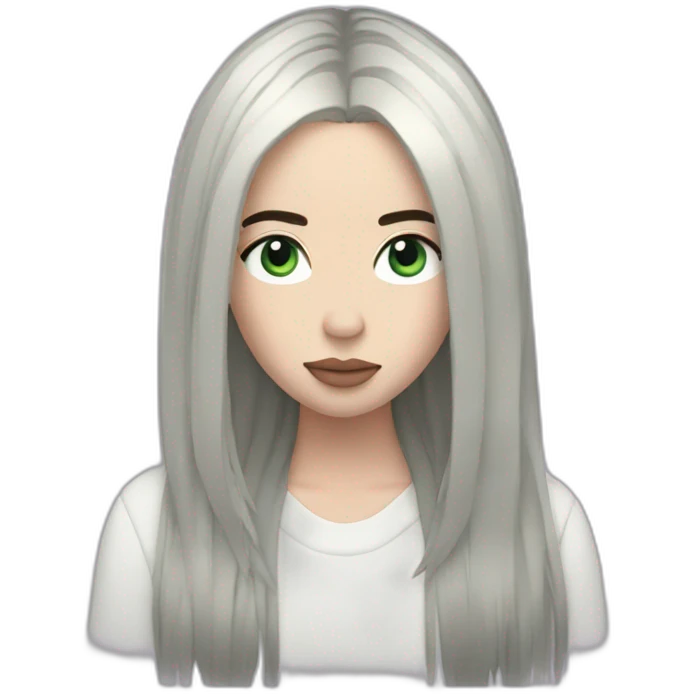 Billie eilish black hair emoji