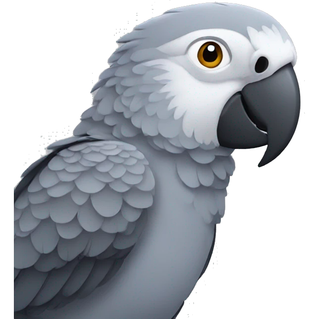 grey parrot  emoji