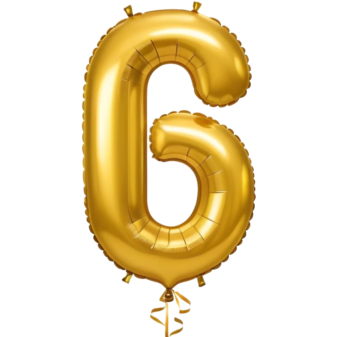 0 number in gold balloons emoji