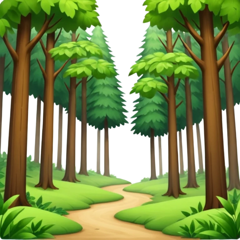 clearing" an open space in a forest, light, spacious, minimal. emoji