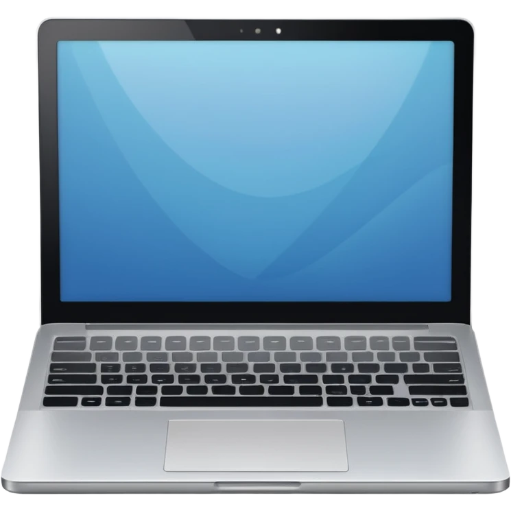 a laptop with nothing on the screen emoji