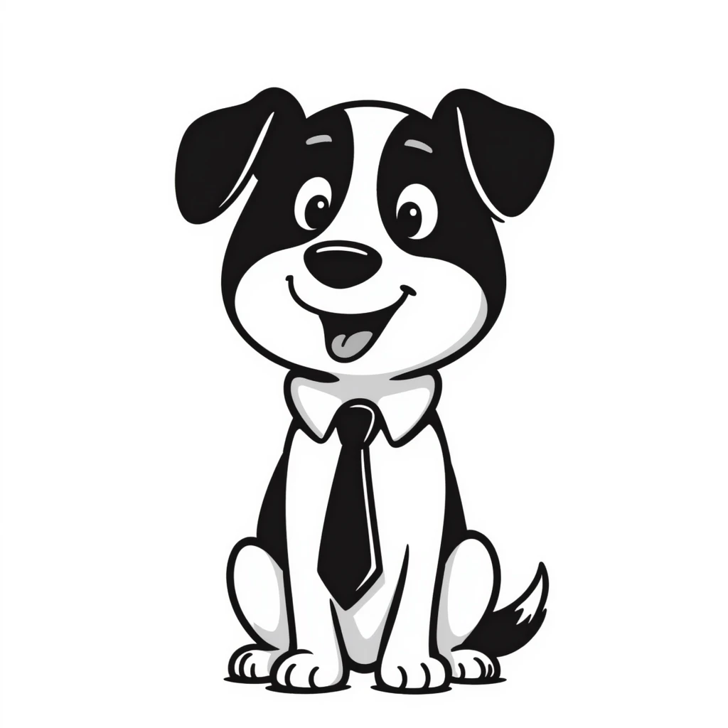dog wearing a tie emoji