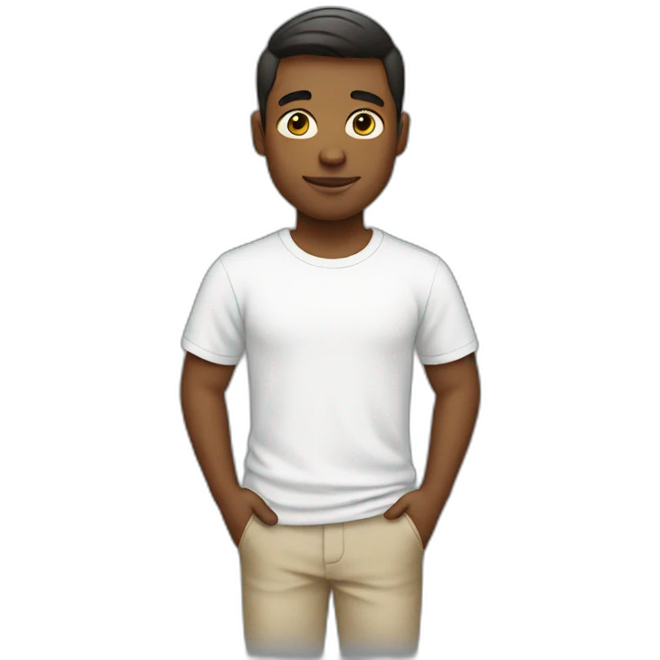 white boy wearing a t shirt emoji