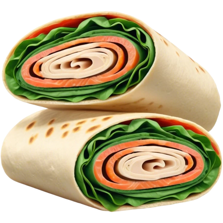 Turkey cream cheese spinach wrap emoji