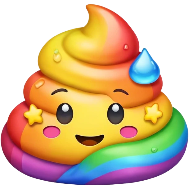 Rainbow poop color full *Old Emojis* emoji