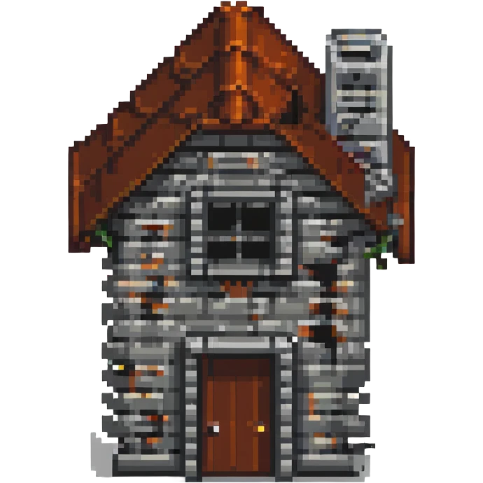 2D house in style gotham city emoji