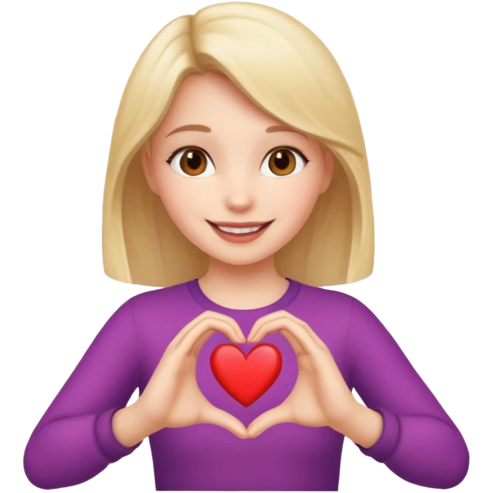 Heart hand girl  emoji