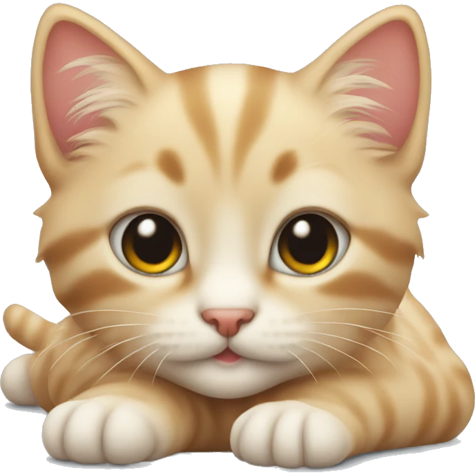 Cute kitten laying  emoji
