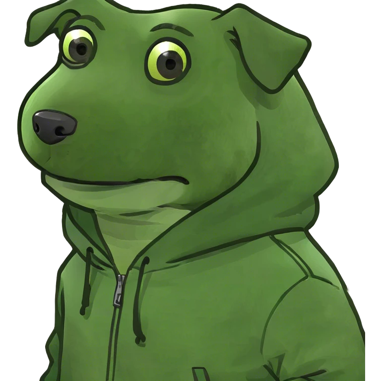 dog wearing a hoodie emoji