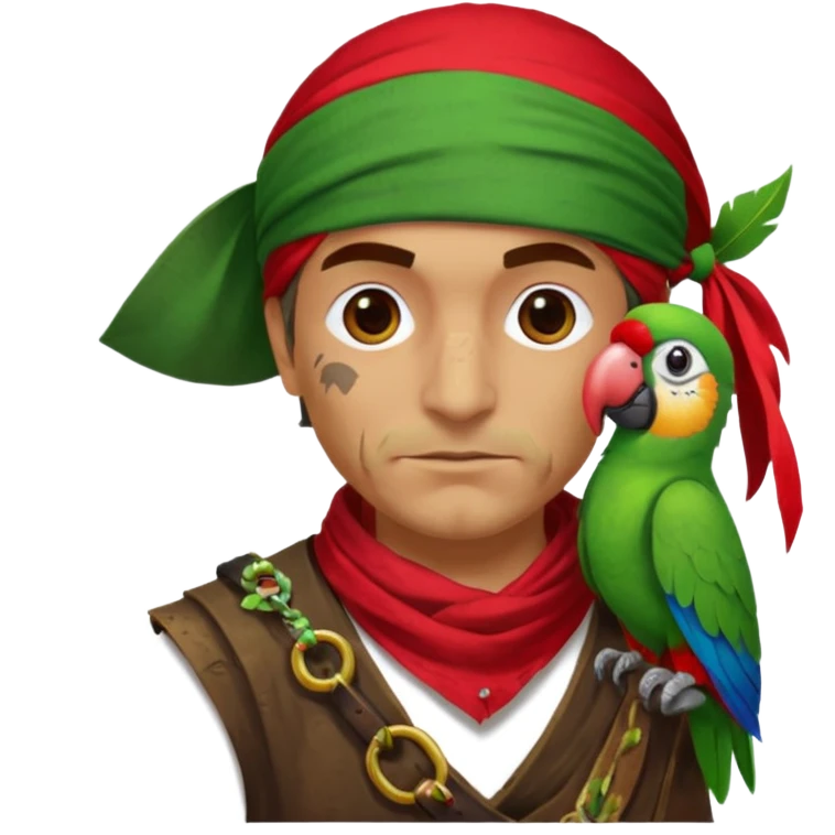 pirate and parrot emoji