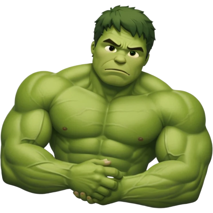 Incredible hulk sleeping lying down eyes closed emoji