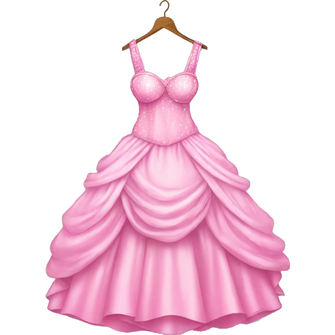 pretty princess dress sparkly pink emoji