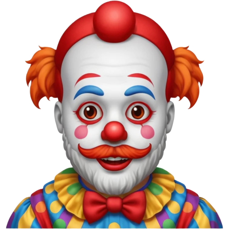 clown with beard, clown outfit emoji