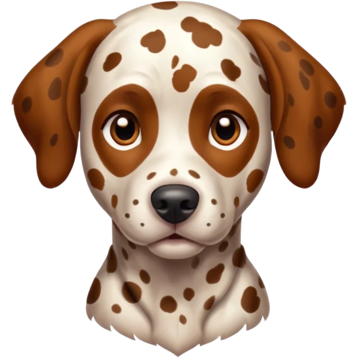 brown spotted dalmatian dog  emoji
