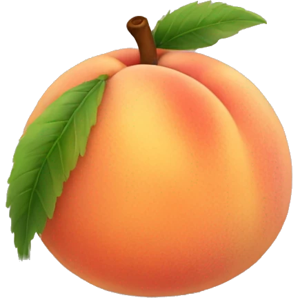 Fuzzy peach emoji