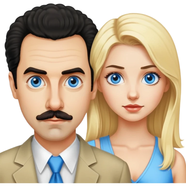 Borat with my friend who is a very pretty blonde blue eyed girl emoji