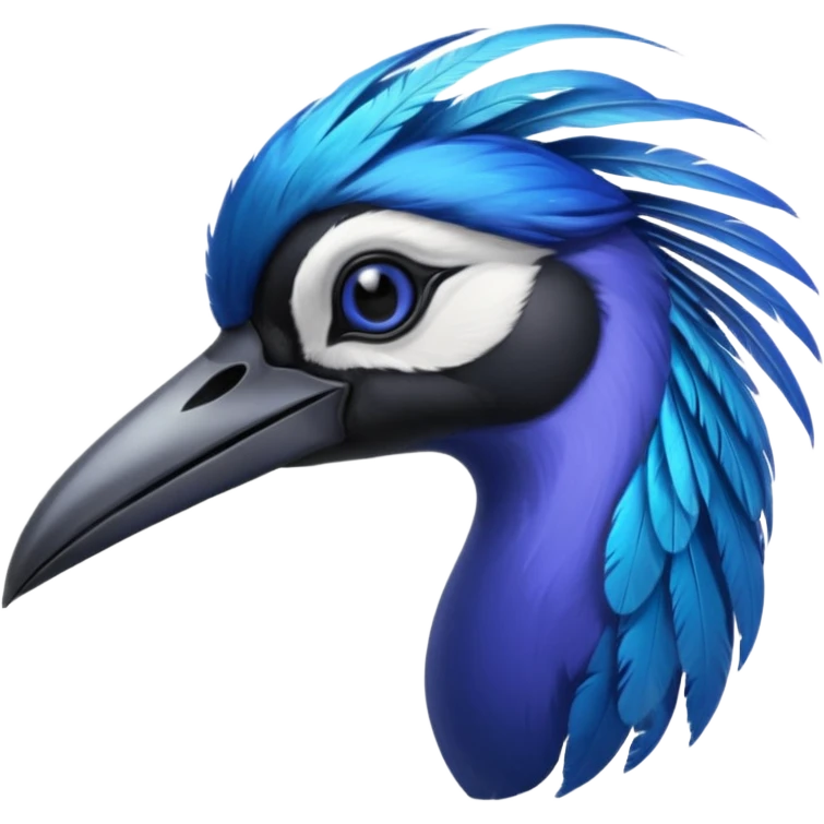 Blue Sicklebill headshot emoji