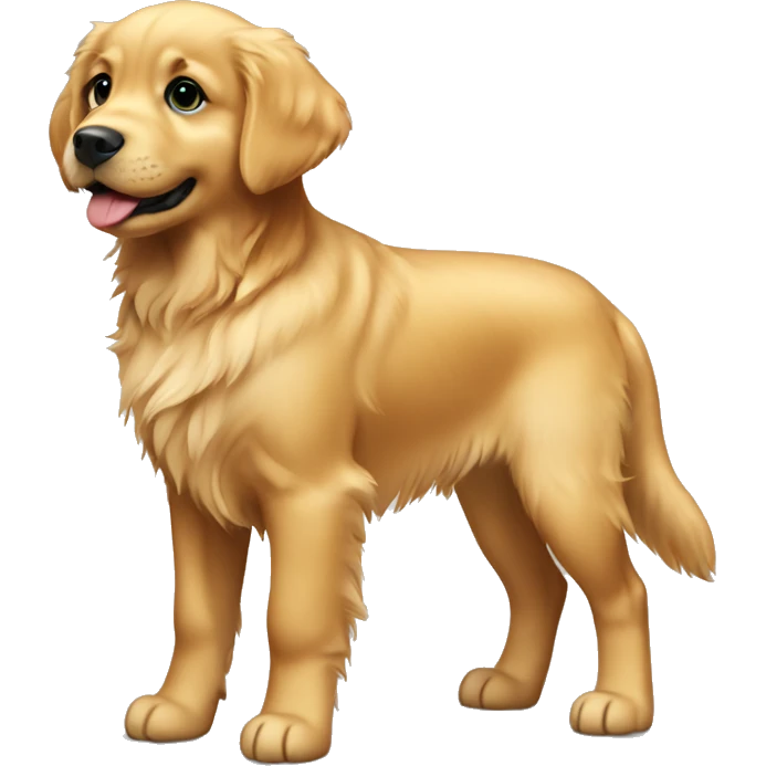 Golden retriever puppy standing emoji