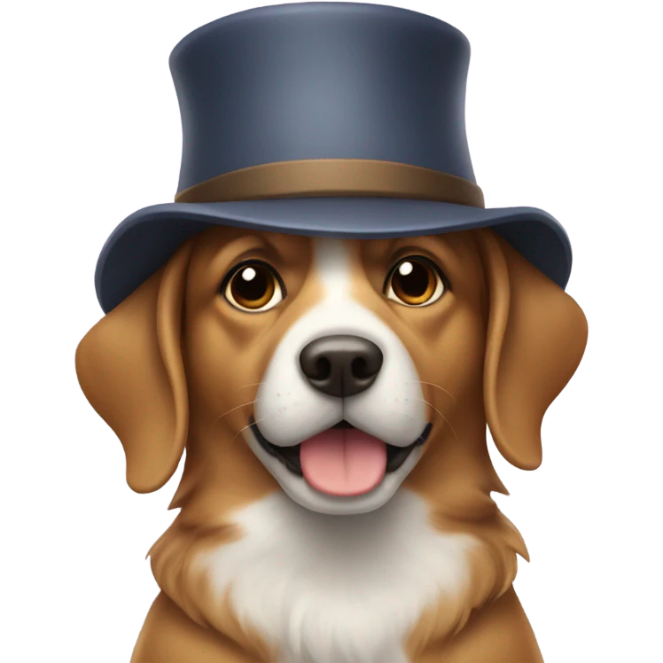 Dog with hat  emoji
