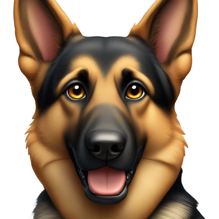 german shepard dog portrait emoji