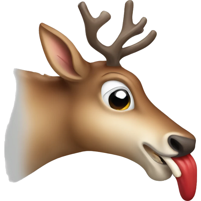 Reindeer biting  emoji