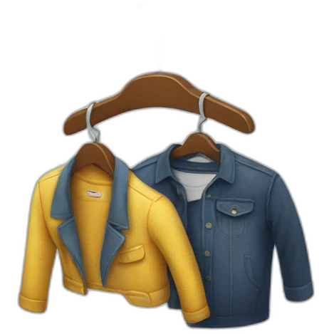 hangers with clothes emoji