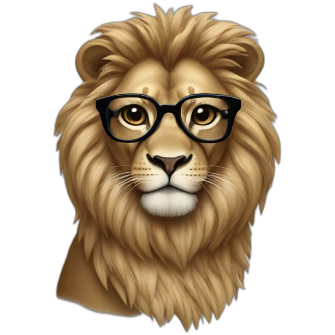 Lion with dior glasses emoji