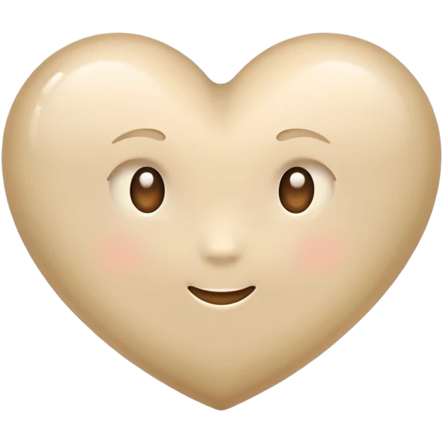 Beige cute heart  emoji