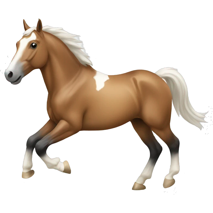 White trotting horse emoji