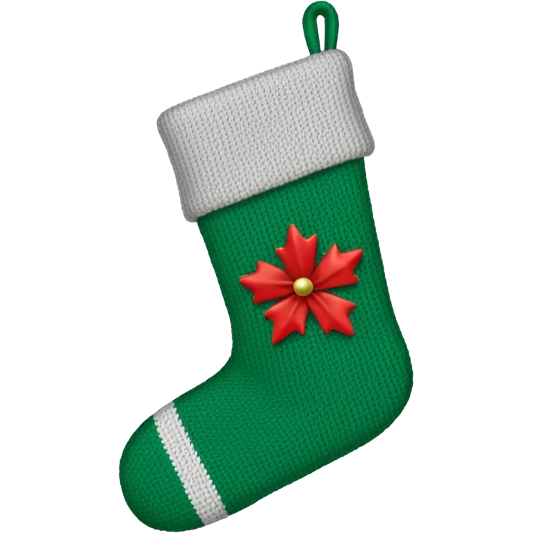 green christmas sock emoji