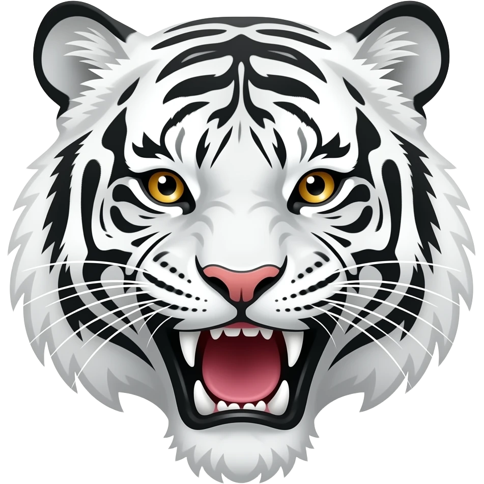 White aggressive tigger but make the emoji small size emoji