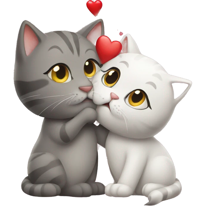 cat kisses love emoji