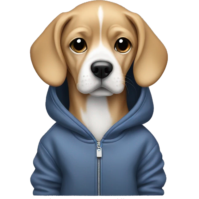 dog wearing balenciaga hoodie emoji