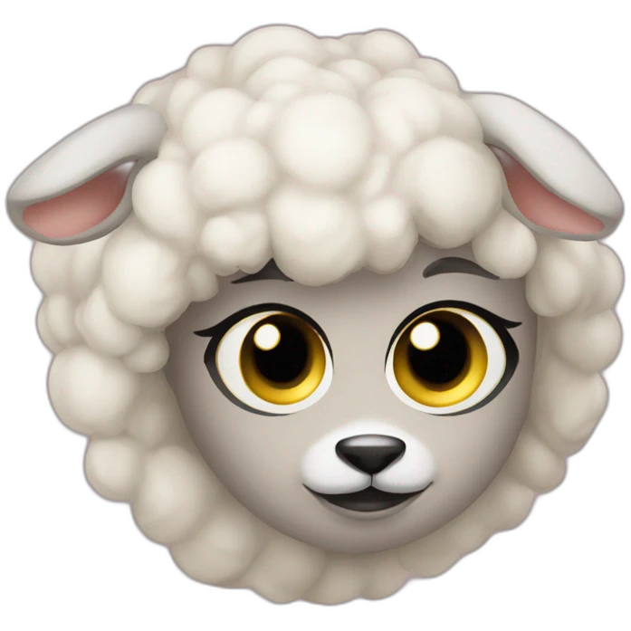 Girl with lamb’s eye emoji